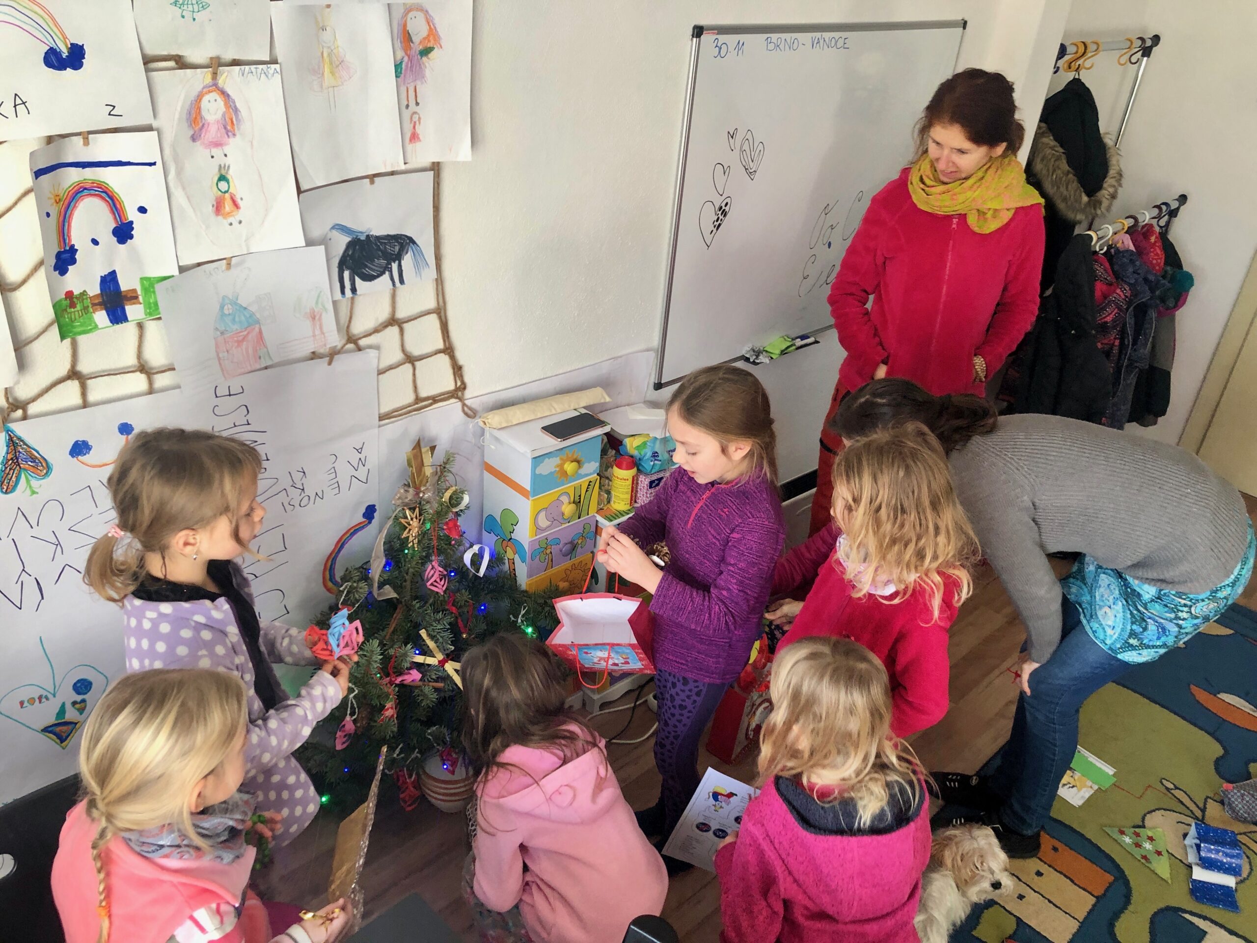 Lesní škola v prosinci