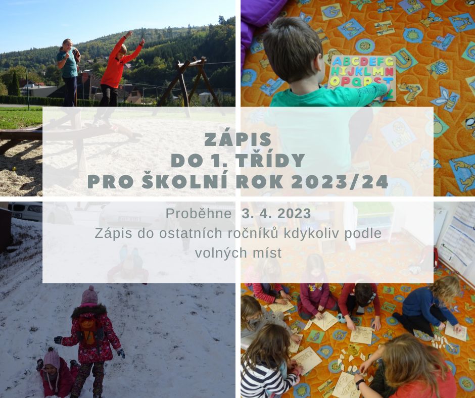 Zápis pro školní rok 2023/2024